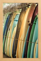 JUNIQE - Poster in houten lijst Ceylone Sliders -30x45 /Kleurrijk