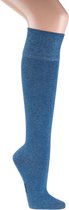 2 Paar unisex top kwaliteit katoenen kousen – naadloos – zonder elastiek – jeansblauw – maat 35/38