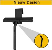Douchewisser Zwart met Ophangsysteem - Raamwisser - Badkamer accessoire - Raamtrekker - Trekker Zonder Boren - Silicone -  21cm x 16cm