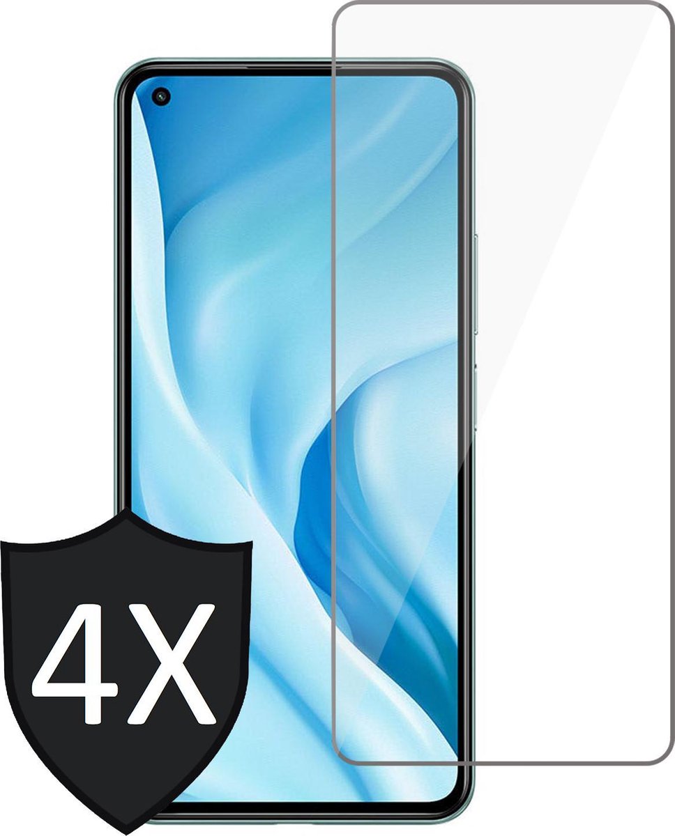 Screenprotector geschikt voor Xiaomi Mi 11 Lite - Glas Screen Protector - 4 Stuks
