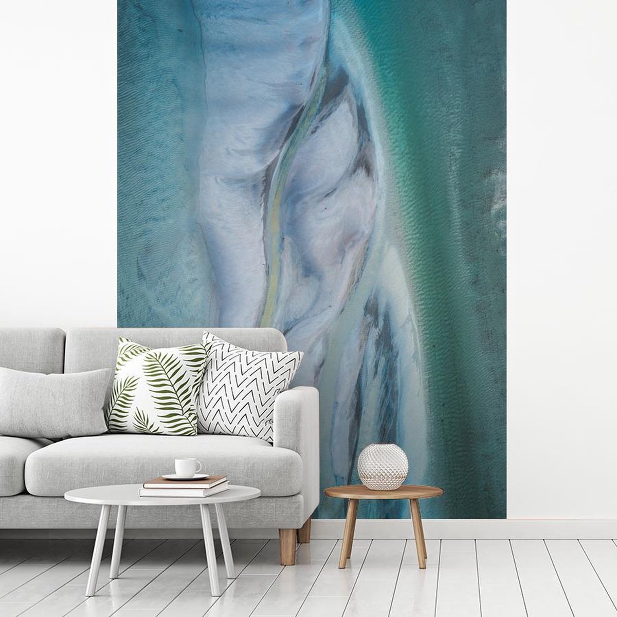 Behang - Fotobehang Abstracte Britse kust - Breedte 205 cm x hoogte 280 cm