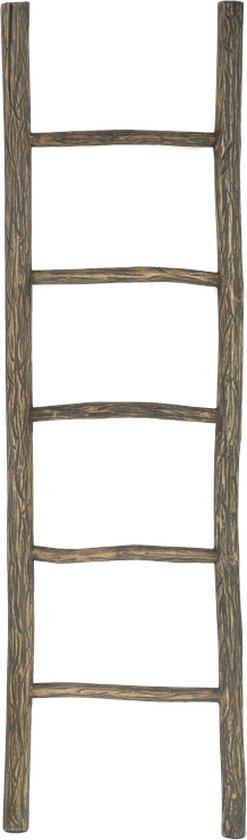 Teakea - Decoratieve houten ladder Teak | Carved Wood | 50x5x150