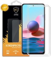 3-Pack Xiaomi Redmi Note 10 / Note 10S Screenprotectors - MobyDefend Case-Friendly Gehard Glas Screensavers - Screen Protectors - Glasplaatjes Geschikt Voor: Xiaomi Redmi Note 10 /