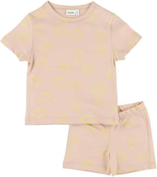 Trixie Pyjama Lemon Squash Short Junior Katoen Rose Doux Taille 92