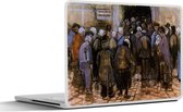 Laptop sticker - 15.6 inch - De armen en het geld - Vincent van Gogh - 36x27,5cm - Laptopstickers - Laptop skin - Cover