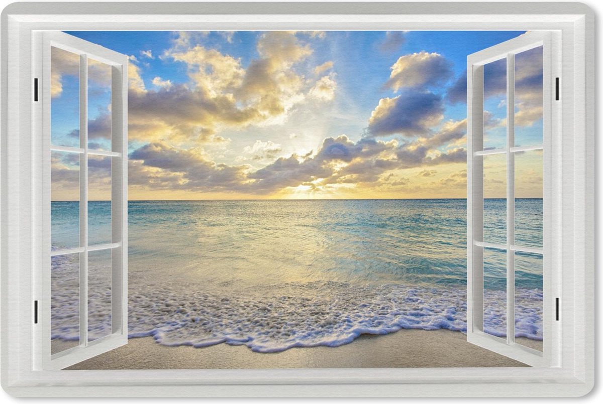 Muismat 27x18 cm - Mousepad Doorkijk - Water - Zee - Muismatten