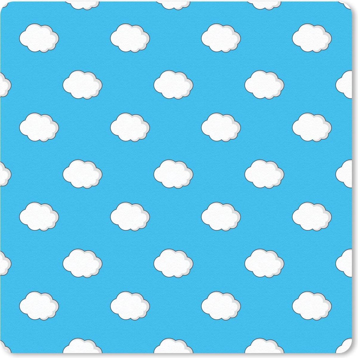 Muismat Klein - Zomer - Wolken - Blauw - 20x20 cm