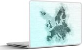 Laptop sticker - 15.6 inch - Kaart - Europa - Groen - 36x27,5cm - Laptopstickers - Laptop skin - Cover
