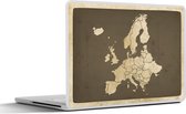 Laptop sticker - 11.6 inch - Kaart - Europa - Vintage - 30x21cm - Laptopstickers - Laptop skin - Cover