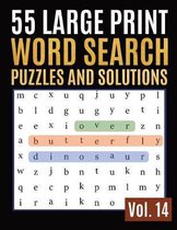 55 Large Print Word Search Puzzles And Solutions