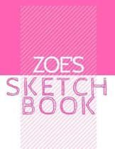 Zoe's Sketchbook: Personalized Crayon Sketchbook with Name