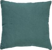 Dutch Decor LINN - Kussenhoes 45x45 cm - 100% linnen - effen kleur - Sagebrush Green - groen - met rits