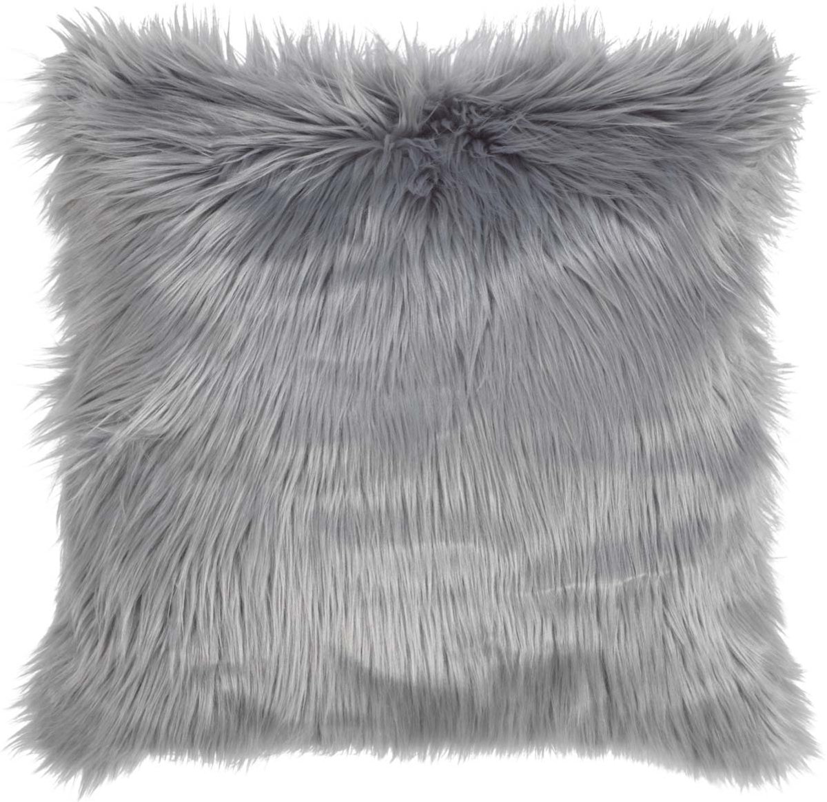 Dutch Decor MEES - Sierkussen 45x45 cm - mist - lichtgrijs - fluffy - superzacht - Inclusief binnenkussen