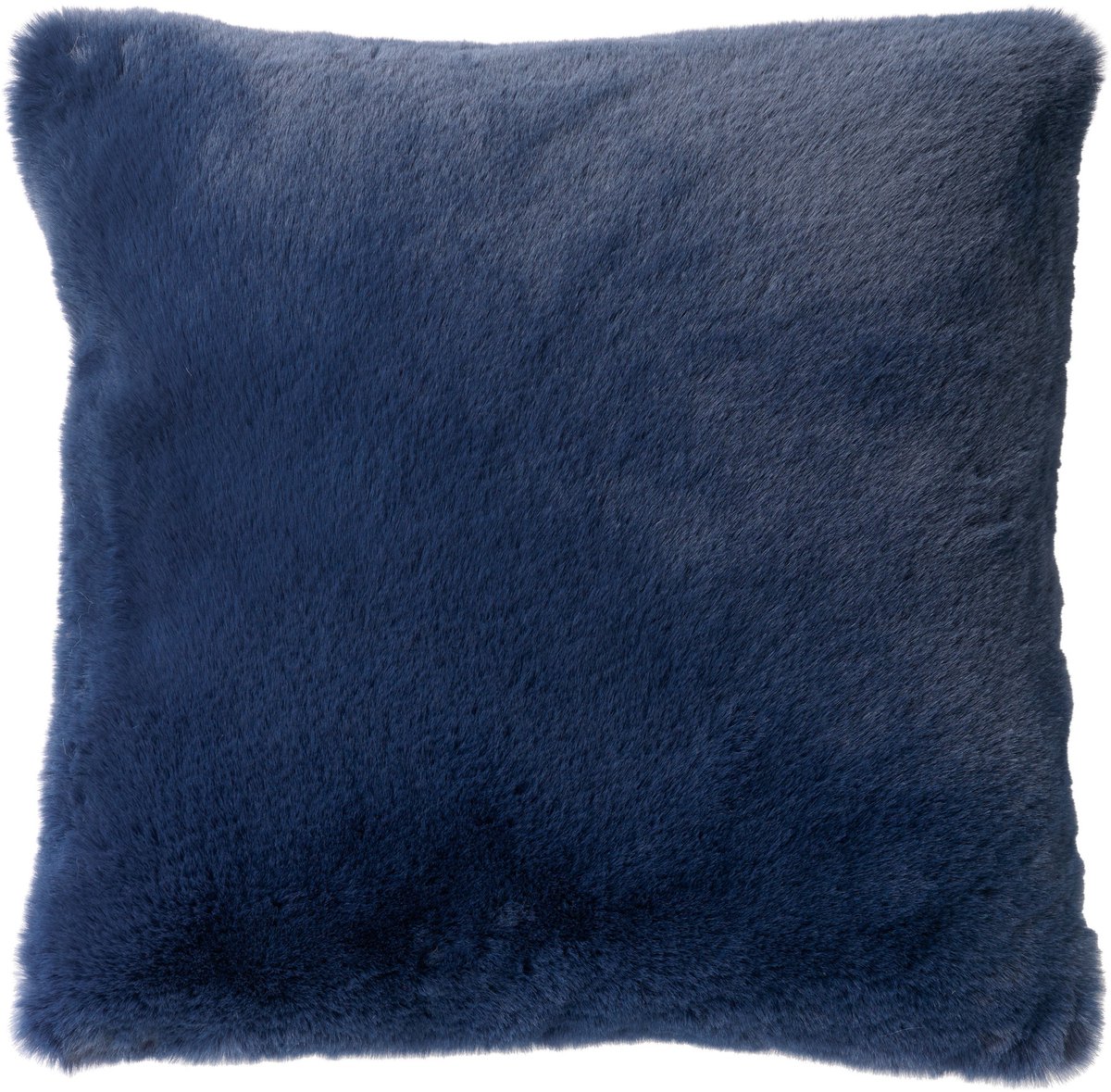 Dutch Decor ZAYA - Kussenhoes 45x45 cm - bontlook - effen kleur - Insignia Blue - donkerblauw - met rits - zonder binnenkussen Marineblauw