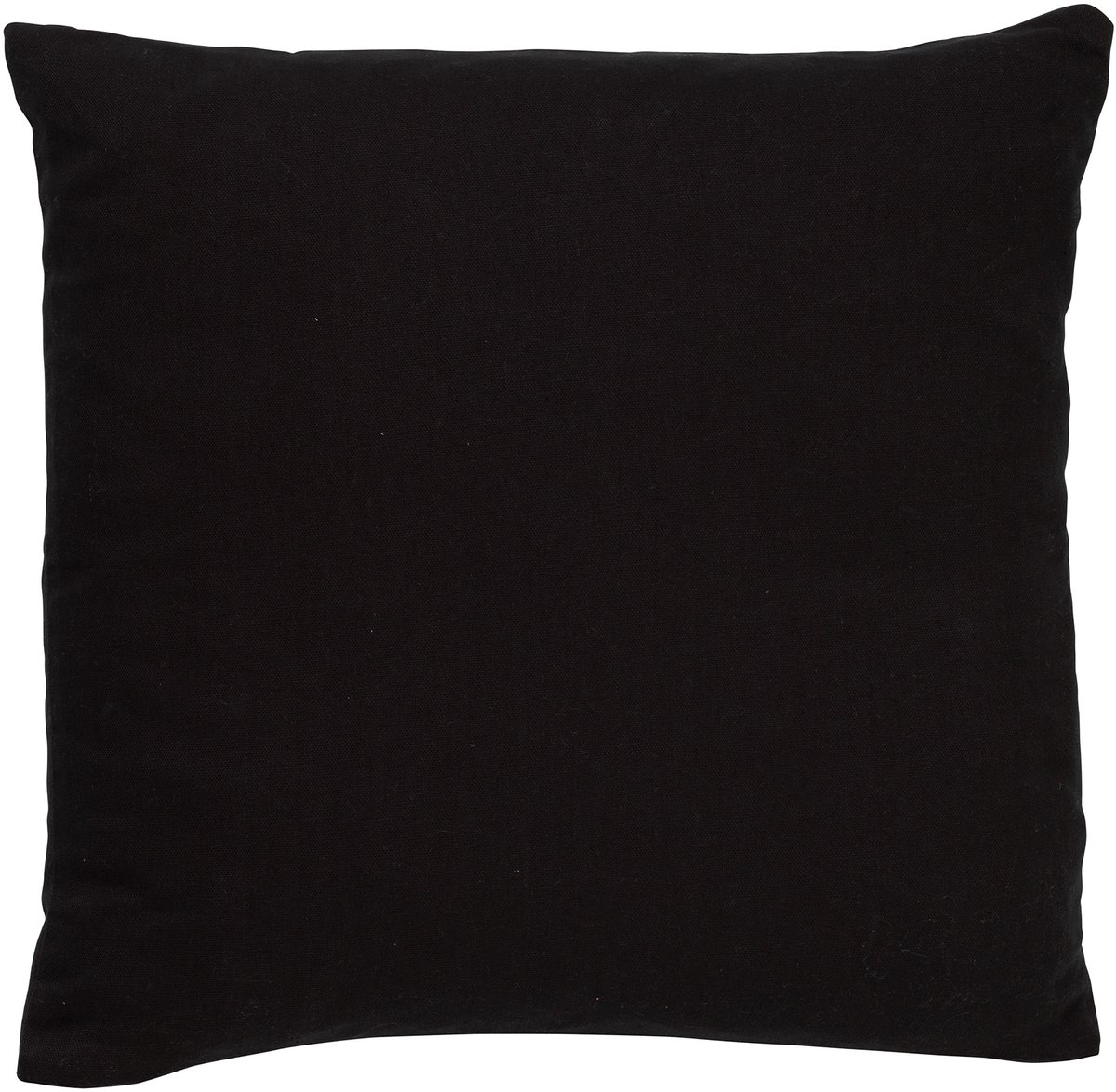 Dutch Decor JAMES - Kussenhoes 45x45 cm - duurzaam katoen - effen kleur - Raven - zwart - met rits - zonder binnenkussen