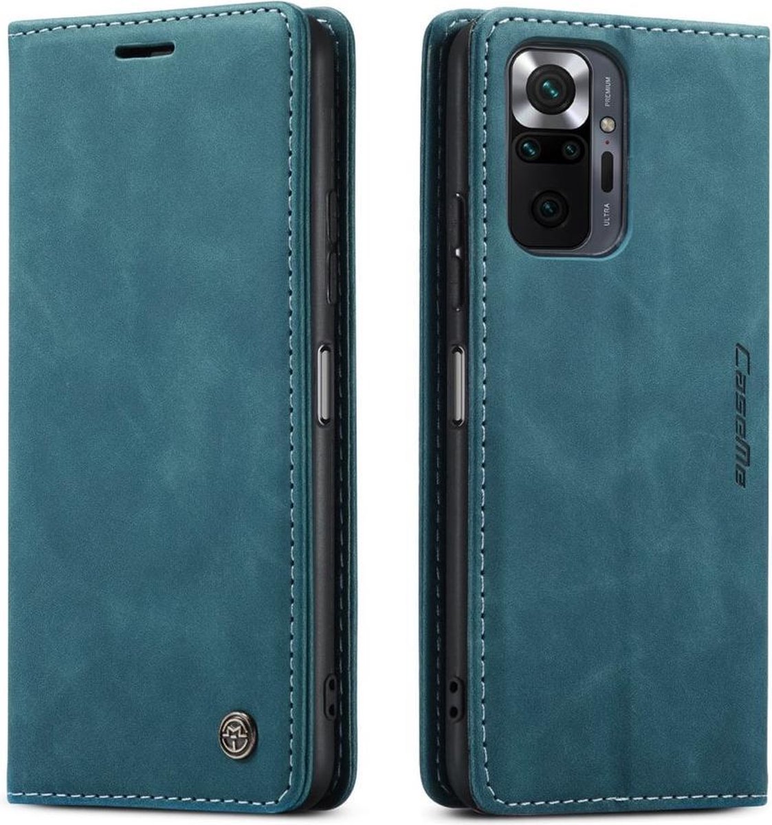Xiaomi Redmi Note 10 Pro Slank Book Case Hoesje Blauw - Caseme (013 Serie) + Cacious Screen Protector