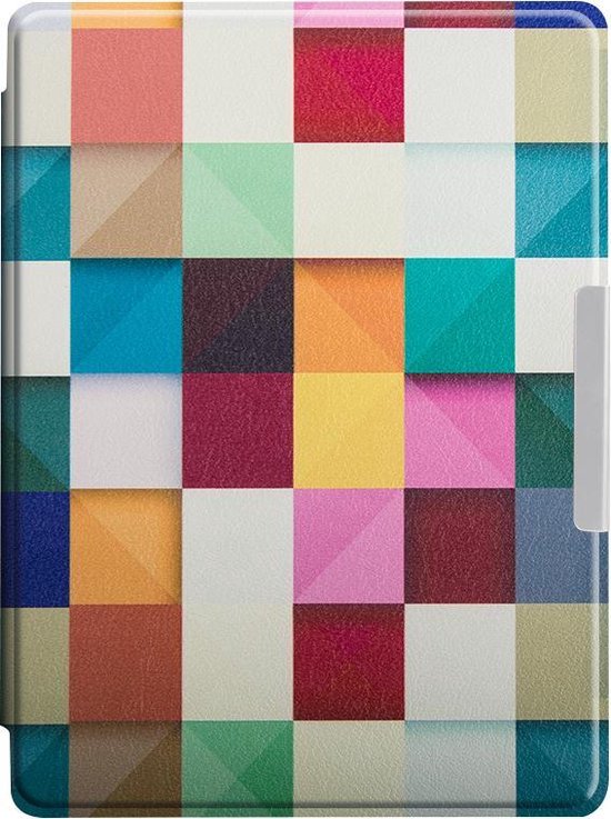 Lunso - Geschikt voor Kobo Aura H20 Edition 1 hoes (6.8 inch) - sleep cover - Blokken - (niet voor de Kobo Aura edition 1) van Lunso — afbeelding 3
