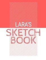 Lara's Sketchbook: Personalized red sketchbook with name