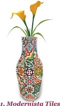 Barceloning - MODERNISTA TILES - Vase Cover - Sustainable & 100% Organic Cotton Vase Cover - Pack of 5, Choose from 19 Designs. Inspired Vibrant Designs.
