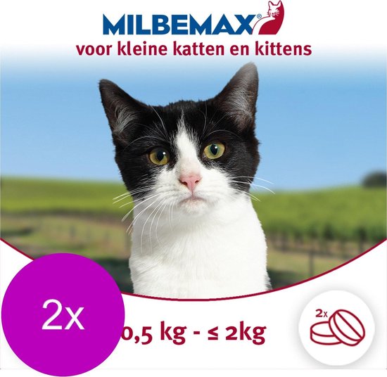 Elanco Milbemax Kitten & Kat - Anti wormenmiddel - 2 x 2 tab 0.5 Tot 2 Kg - Milbemax