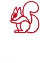 Mono Object plintdier eekhoorn rood large - 16.5 x 18 x 0.6 cm