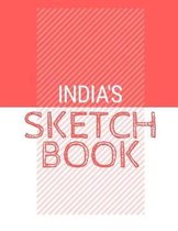 India's Sketchbook: Personalized red sketchbook with name