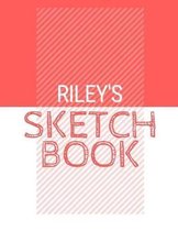 Riley's Sketchbook: Personalized red sketchbook with name