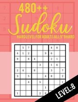 Sudoku: Hard Level for Adults All 9*9 Hard 480++ Sudoku level