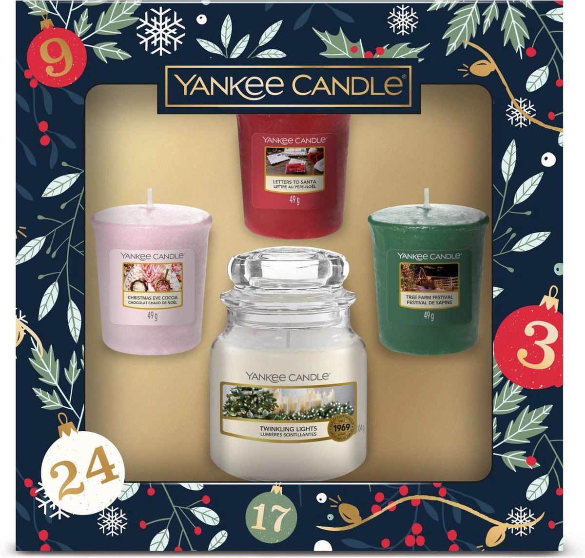 Yankee Candle Compte à rebours pour Noël - Coffret-cadeau de bougies  parfumées - 1... | bol.
