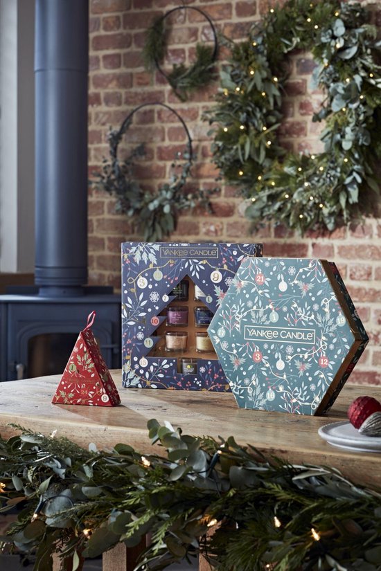 Yankee Candle Countdown To Christmas Geurkaars Giftset - 10 Tea Lights & Holder - Yankee Candle