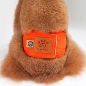 Winkrs - Hondenluier voor kleine hond - Luier voor reu - Buikband maat L (42 tot 47CM) - Oranje