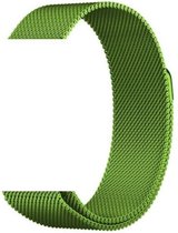 Geschikt voor Apple Watch bandje Licht groen Series 1/2/3/4/5/6/SE/7/8/Ultra 42/44/45/49 mm - iWatch Milanees Polsband Luxe Milanese Loop - Roestvrij staal - Magneet Sluiting