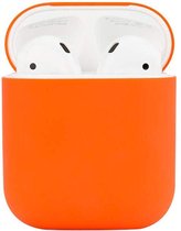 Airpods Hoesje Siliconen Case - Oranje - Airpod hoesje geschikt voor Apple AirPods 1 en Airpods 2