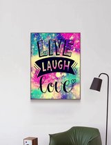Kreative Diamond Painting Kinderen - Volwassenen - 30x40 cm - Live Laugh and Love