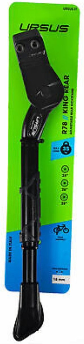 Ursus Verstelbare fietsstandaard - enkel - staal - 26-28 inch - zwart