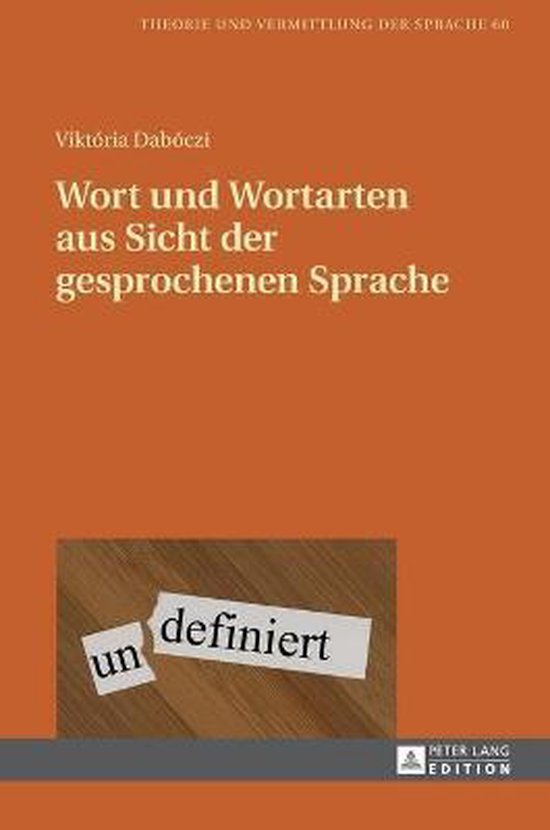 Wort und Wortarten aus Sicht der gesprochenen Sprache - cover