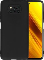 Xiaomi Poco X3 hoesje zwart siliconen case hoes cover hoesjes