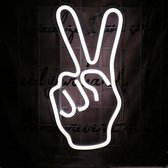 Neon verlichting - Peace sign - Warm wit sfeerlicht - Wandlamp
