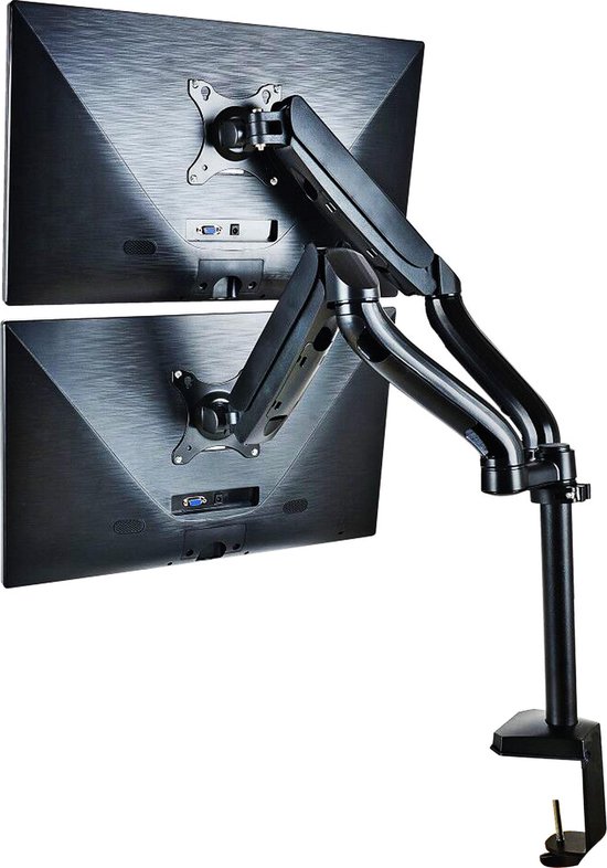 PALMAT® Dubbele Monitor Arm – Beeldscherm Beugel – Monitorarm - 2 Schermen  -... | bol.com