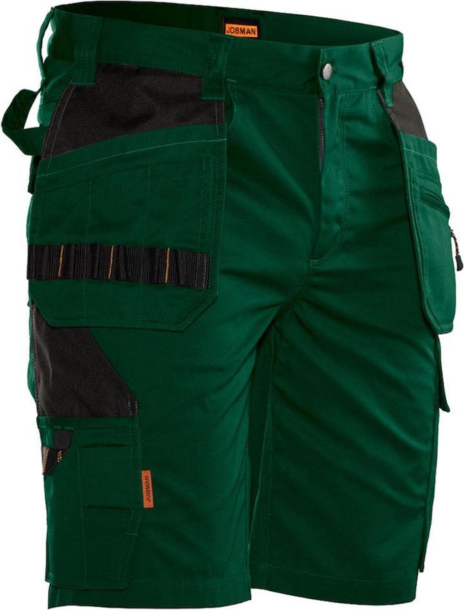 Jobman Practical 2722 Korte Werkbroek Holsterpockets - Mannen - Bosgroen/Zwart - 48