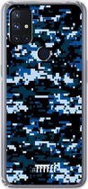6F hoesje - geschikt voor OnePlus Nord N10 5G -  Transparant TPU Case - Navy Camouflage #ffffff