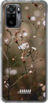 6F hoesje - geschikt voor Xiaomi Redmi Note 10 Pro -  Transparant TPU Case - Flower Buds #ffffff