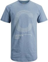 Jack & Jones T-shirt Jconumber Tee Ss Crew Neck 12188191 Dusty Blue/slim Mannen Maat - L