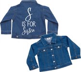 Meisjes jas-aankondiging grote zus-de S is for Sister-Maat 2-3 jaar