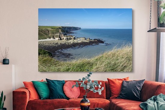 Peinture sur toile Roches calcaires dans le parc national des North York Moors en Angleterre - 150x100 cm - Décoration murale