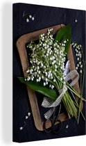 Bouquet du muguet sur toile 40x60 cm - Tirage photo sur toile (Décoration murale salon / chambre)