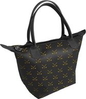 OfeliaT - Italiaans leren Dames Handtas - Golf Clubs Collectie - zwart