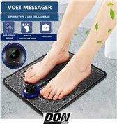 DONLINE – EMS Voetmassager / Elektrische Voetmassager USB Oplaadbaar / Bloedcirculatie Apparaat / Bloedsomloop Hulpmiddel – 6 Standen, 9 Instelbare Frequenties, Bloedsomloop Verbetering, Spie