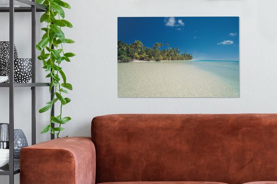 La plage exotique de One Foot Island toile 60x40 cm - Tirage photo sur toile (Décoration murale salon / chambre)