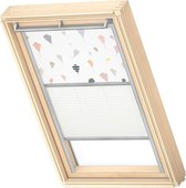 VELUX Origineel Verduisterend Rolgordijn Plus Plissé (DFD), Zilveren Kozijn, S06, 606, 4, Kites